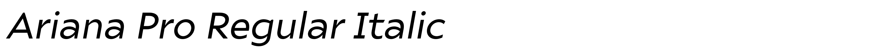 Ariana Pro Regular Italic